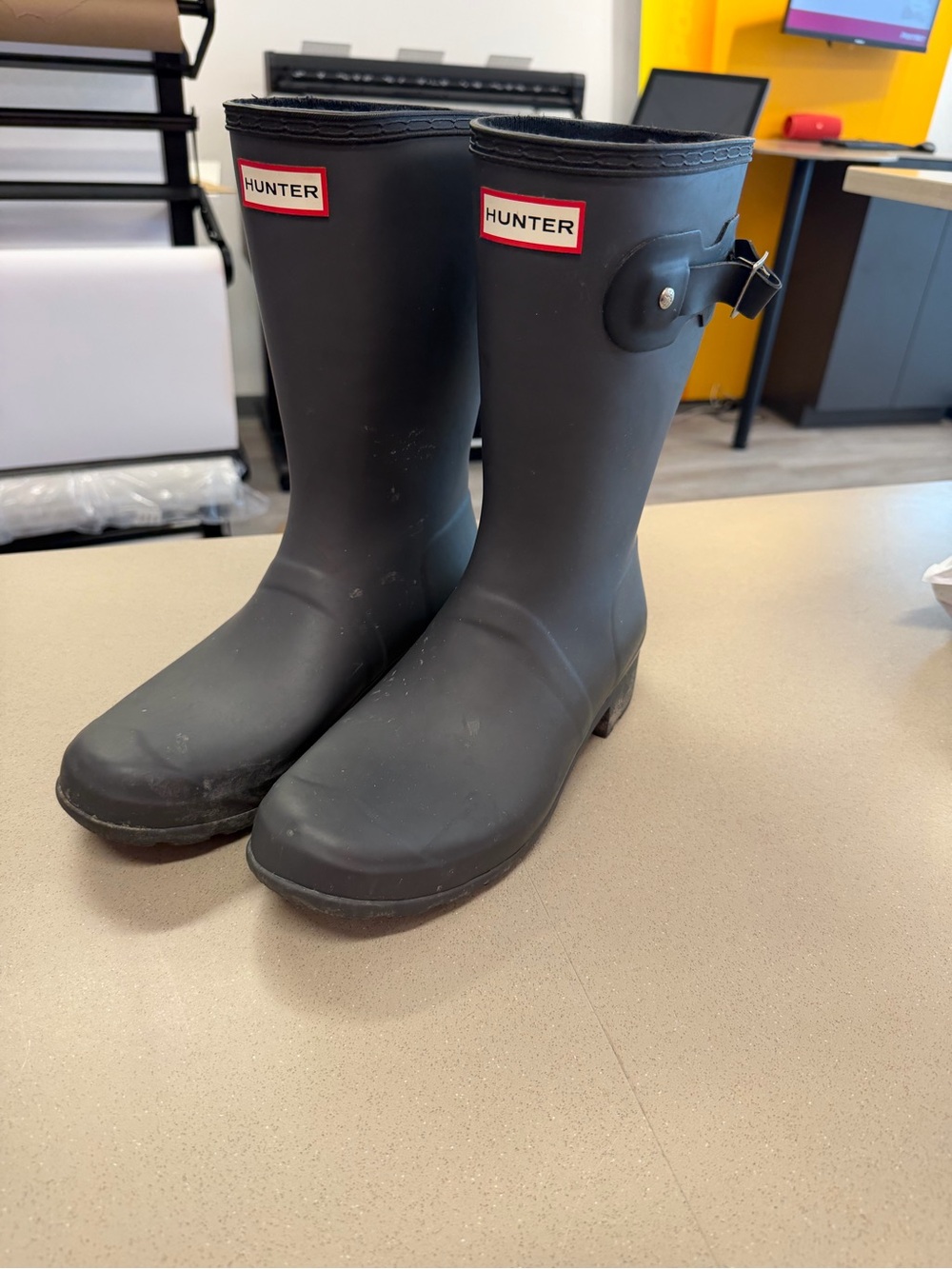 Dark grey Hunter boots size 11 - used